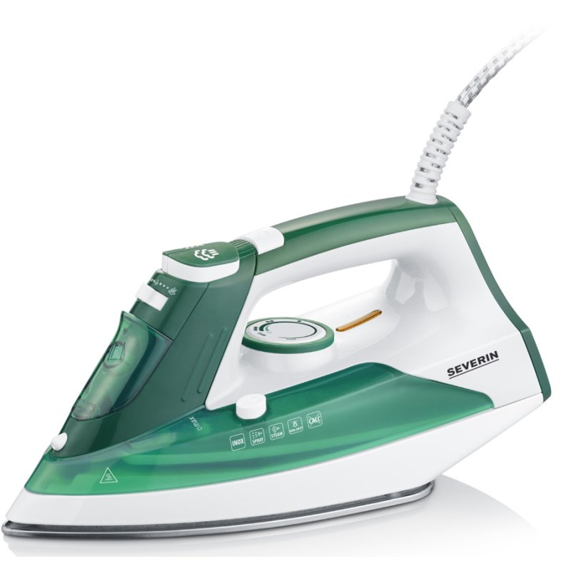 SEVERIN stoomstrijkijzer BA 3261, wit/groen, 2400 Watt, 190 ml